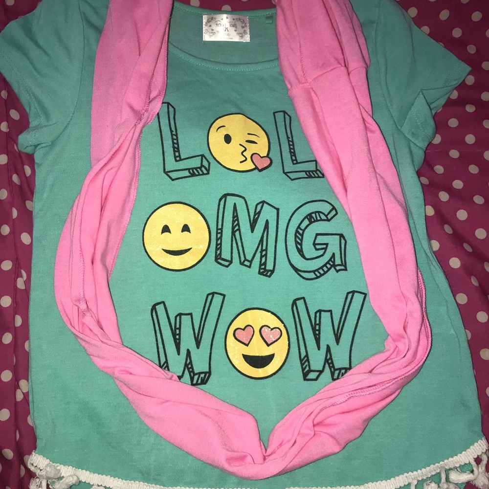 Laughing out loud! OMG! Wow! Emoji Top!